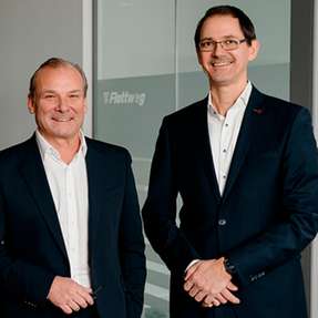 Dr. Kersten Christoph Link und Jörg Lengenfelder bilden das Vorstandsteam bei Flottweg.